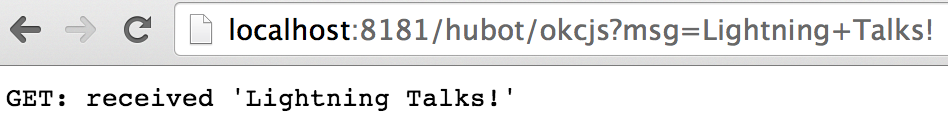 screenshot of web brower making GET request to demo external request to robot.router.get